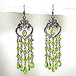 DKC ~ Peridot Chandelier Heart Earrings